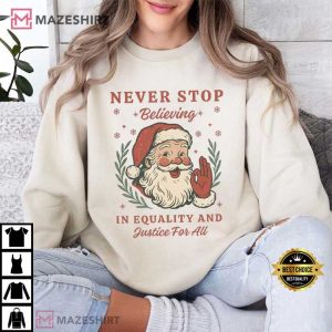 Anti Trump Santa Claus Liberal Holiday T Shirt (1)