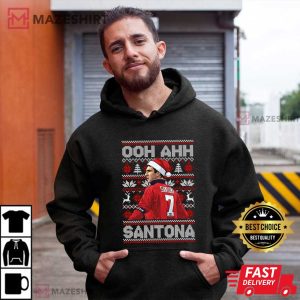 Cantona Ooh Ahh Santona Funny Football Christmas Jumper T Shirt (4)