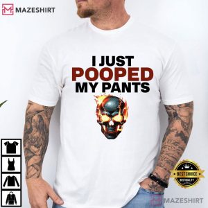 I Just Pooped My Pants Funny Brain Rot Meme T Shirt (1)