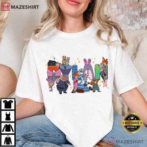 Zootopia 2 Character Themed Disneyland File Custom Name T Shirt (1)