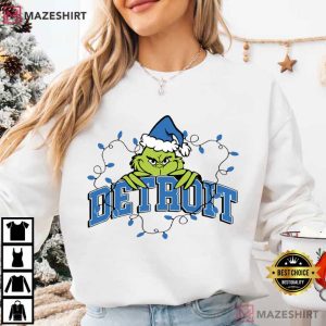 Grinch Detroit Lions Football Christmas T Shirt (4)