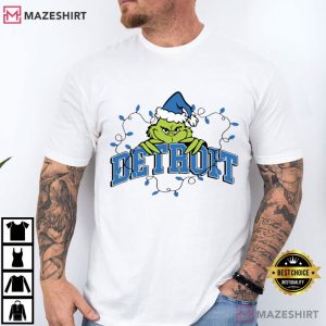 Grinch Detroit Lions Football Christmas T Shirt (1)