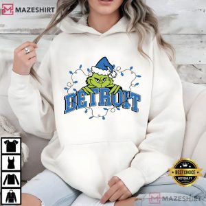 Grinch Detroit Lions Football Christmas T Shirt (3)