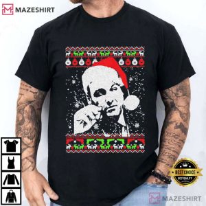 Tony Soprano Ugly Christmas Funny Mafia Holiday T-Shirt