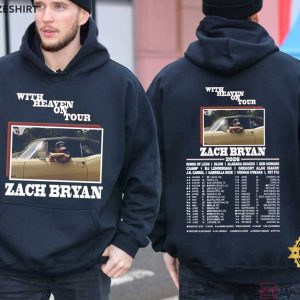Zach Bryan 2026 With Heaven On Tour Concert T Shirt (4)