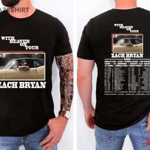 Zach Bryan 2026 With Heaven On Tour Concert T-Shirt