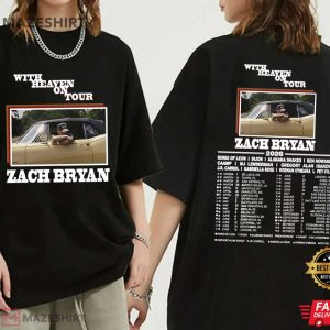 Zach Bryan 2026 With Heaven On Tour Concert T Shirt (3)