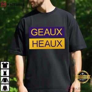 Geaux Heaux Lane Kiffin LSU Coach Purple Gold Football T-Shirt