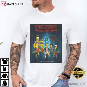 Stranger Simpsons Stranger Things Parody T Shirt (1)