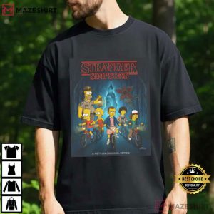 Stranger Simpsons Stranger Things Parody T Shirt (2)