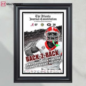 Georgia Football Back To Back SEC Champions Over Alabama Newspaper Poster (1)