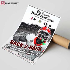 Georgia Football Back To Back SEC Champions Over Alabama Newspaper Poster (2)