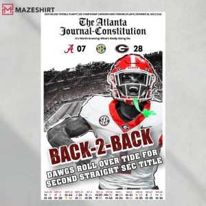 Georgia Football Back To Back SEC Champions Over Alabama Newspaper Poster (3)