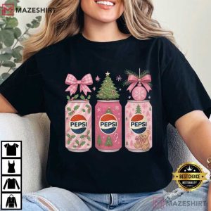 Christmas Pepsi Pink Bow Festive Xmas Soda T Shirt (2)
