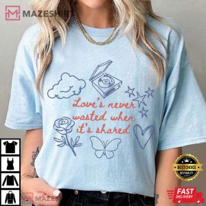 Olivia Dean Love’s Never Wasted Lyric Album T Shirt (4)