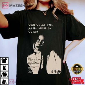Billie Eilish World Tour 2025 When We All Fall Asleep T-Shirt
