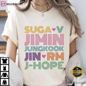K Pop Inspired BTS Member Fan Gift T Shirt (1)
