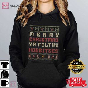Merry Christmas Ya Filthy Hobbitses Funny Gollum T Shirt (3)