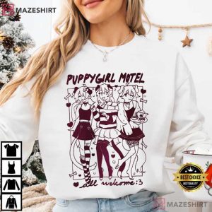Puppy Girl Motel Anime T Shirt (3)