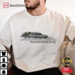 Tree Hauler VW Dasher Station Wagon Vintage Car T Shirt (4)