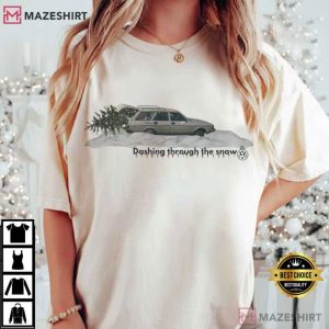 Tree Hauler VW Dasher Station Wagon Vintage Car T Shirt (1)