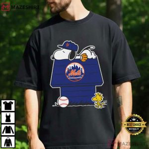 Snoopy And Woodstock Mets Dugout Baseball Fan T Shirt (1)