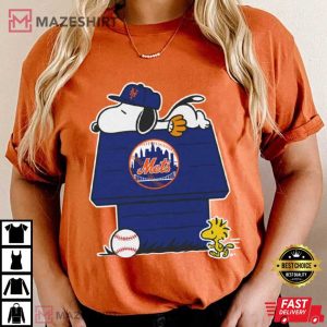 Snoopy And Woodstock Mets Dugout Baseball Fan T Shirt (2)