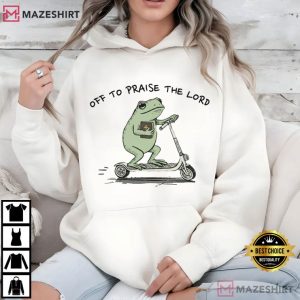 Frog Off To Praise The Lord Christian Funny T Shirt (3)