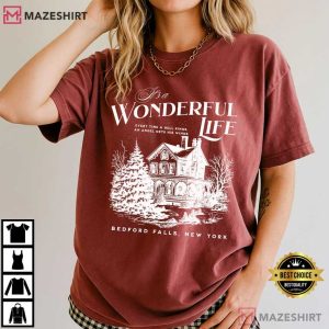 It's A Wonderful Life Christmas Movie Comfort Colors T Shirt (4)