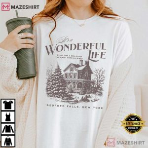 It's A Wonderful Life Christmas Movie Comfort Colors T Shirt (1)