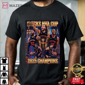 Collectible NY Knicks 2025 NBA Cup Champions T Shirt (2)