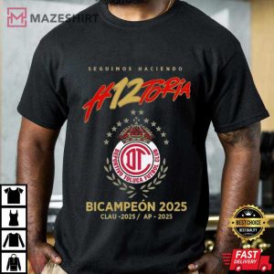 Toluca Bicampeón Foto Soccer Diablo Mayor 2026 T Shirt (1)