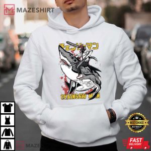 Denji Chainsaw Man Japanese Text Manga Anime T Shirt (3)