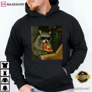 Raccoon Eating Pizza Funny Meme T Shirt (3)