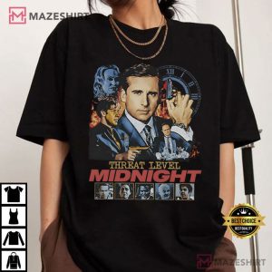 The Office Threat Level Midnight Vintage T Shirt (2)