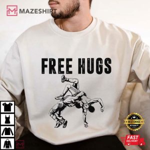 Free Hugs Wrestling Sports T Shirt (1)