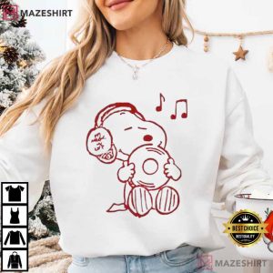 Music Snoopy Peanuts Cartoon T Shirt (4)