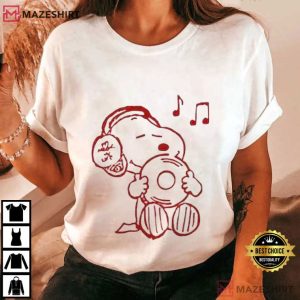 Music Snoopy Peanuts Cartoon T Shirt (1)