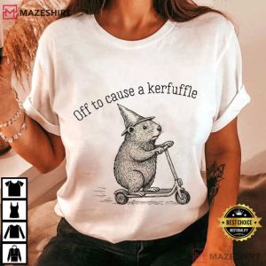 Animal Off To Cause A Kerfuffle Funny Groundhog Scooter T Shirt (1)