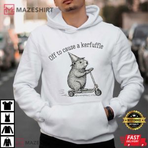 Animal Off To Cause A Kerfuffle Funny Groundhog Scooter T Shirt (3)