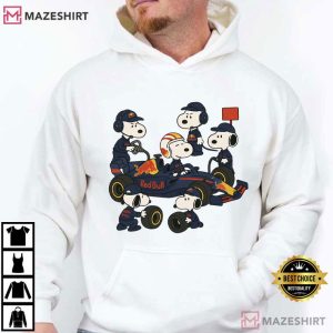 Snoopy Red Bull Pit Crew Formula 1 Mechanic T Shirt (2)