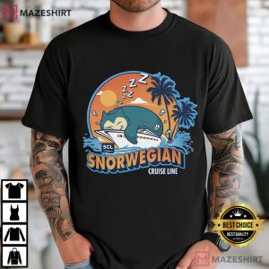 Snorwegian Cruise Line Snorlax Pokemon T Shirt (1)