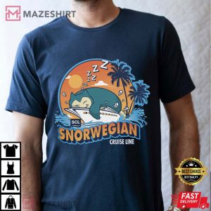 Snorwegian Cruise Line Snorlax Pokemon T Shirt (2)
