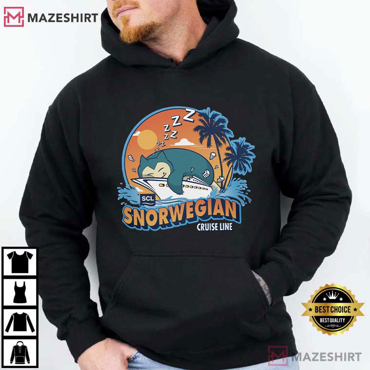 Snorwegian Cruise Line Snorlax Pokemon T-Shirt Snorwegian Cruise Line Snorlax Pokemon T-Shirt