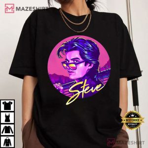 Stranger Things Steve Harrington Joe Keery Retro Art T Shirt (2)