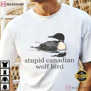 Heated Rivalry Stupid Canadian Wolf Bird Hockey Romance T Shirt (2)