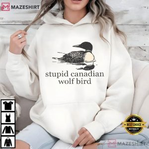 Heated Rivalry Stupid Canadian Wolf Bird Hockey Romance T Shirt (3)