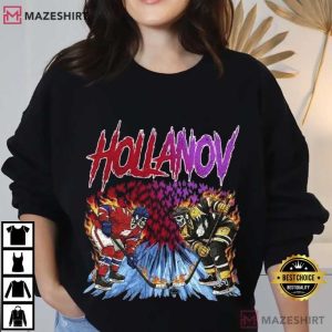 Heated Rivalry Team Hollanov Ice Hockey Skull Vintage T Shirt (4)