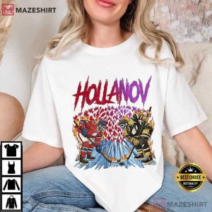 Heated Rivalry Team Hollanov Ice Hockey Skull Vintage T Shirt (1)