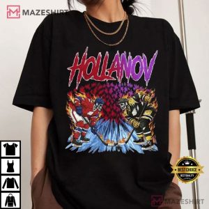 Heated Rivalry Team Hollanov Ice Hockey Skull Vintage T Shirt (2)